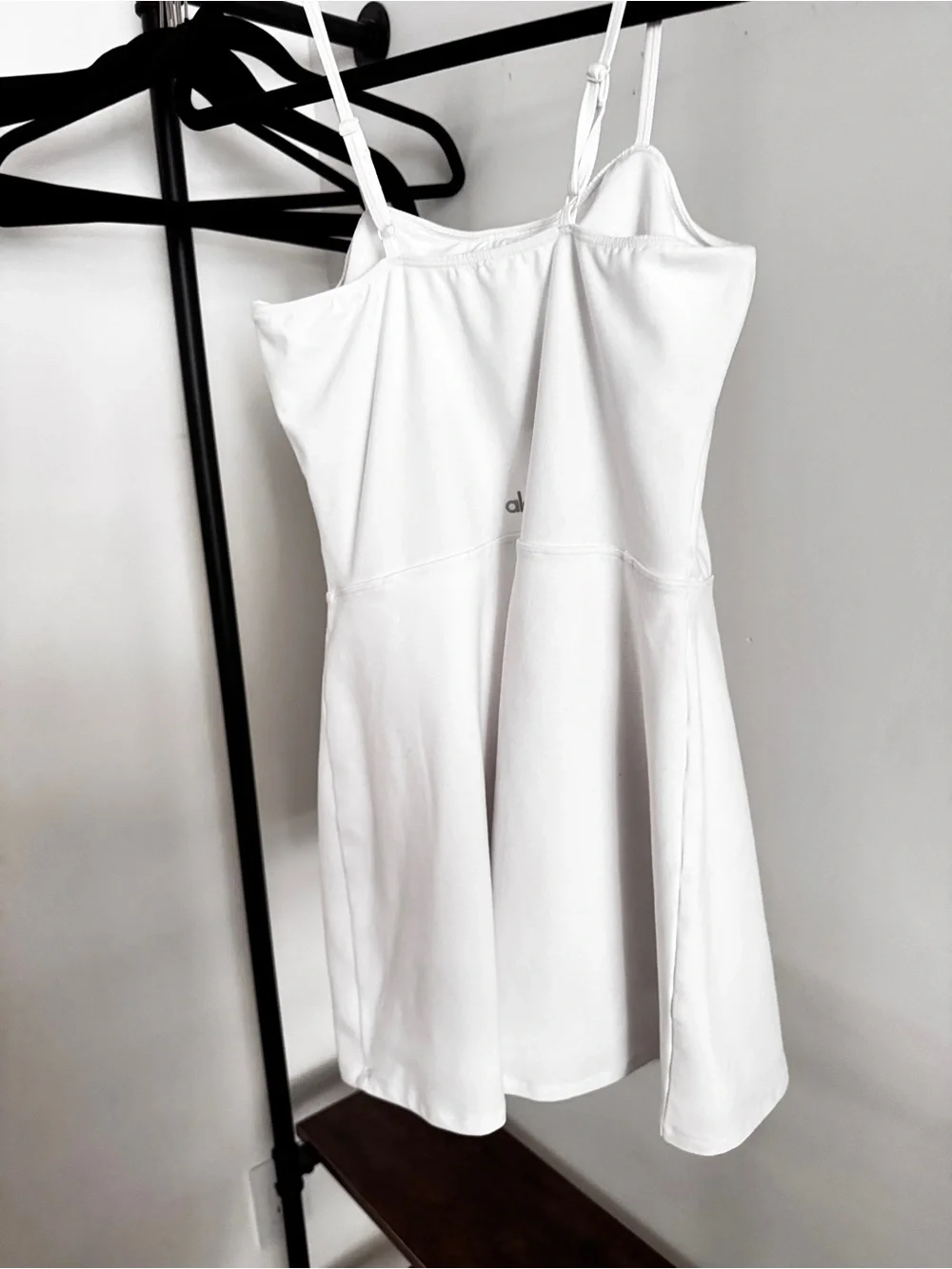 ALO Yoga White Tennis Dress with Built-In Onesie